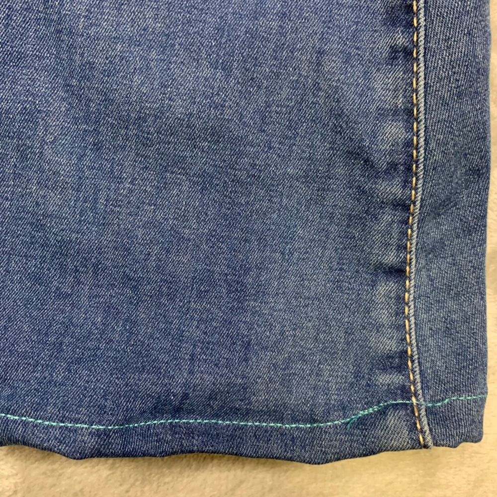 We The Free Just Float On Flare Jeans Blue Denim Bell Bottom 29 Hemmed 27"x32.5" - Picture 4 of 14